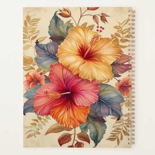 Hibiscus 20XX Klassieke Spiral Planner Digitale Ku (Achterkant)