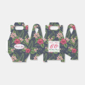 Hibiscus 60e verjaardagsfeestje Bedankt Favor Box Bedankdoosjes (Uitgevouwen)
