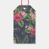 Hibiscus 60th Birthday Party Gift Label Cadeaulabel (Achterkant)