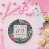 Hibiscus 60th Birthday Party Paper Bord (Feest)