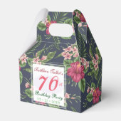 Hibiscus 70e verjaardagsfeestje Bedankt Favor Box Bedankdoosjes (Voorkant Zijde)