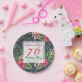 Hibiscus 70th Birthday Party Paper Bord (Feest)