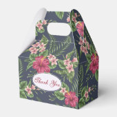 Hibiscus 80e verjaardagsfeestje Bedankt Favor Box Bedankdoosjes (Achterkant)