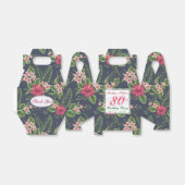 Hibiscus 80e verjaardagsfeestje Bedankt Favor Box Bedankdoosjes (Uitgevouwen)