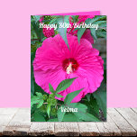 Hibiscus 80th Birthday voor haar kaart<br><div class="desc">Voor de speciale dame die een 80e verjaardag viert, zal deze prachtige kaart haar dag maken. De kaart heeft een prachtige roze hibiscus aan de voorkant en het is gepersonaliseerd met haar naam aan de voorkant en in de kaart. Een geweldige manier om die speciale dame te laten glimlachen op...</div>