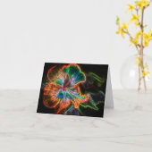 Hibiscus Abstract Flower Art Note Kaart (Gele Bloem)