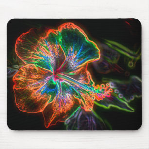 Hibiscus Abstracte ventilatorkunst Muismat