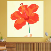 Hibiscus-affectie Canvas Afdruk (Insitu (Woonkamer))