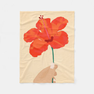 Hibiscus-affectie Fleece Deken