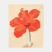 Hibiscus-affectie Fleece Deken (Voorkant)
