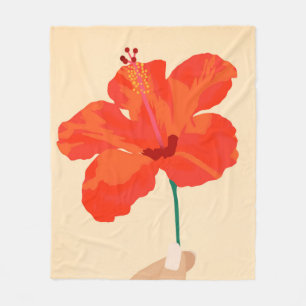 Hibiscus-affectie Fleece Deken