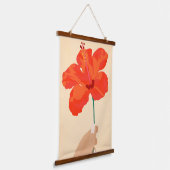 Hibiscus-affectie Hangend Wandkleed (Gebogen)
