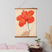 Hibiscus-affectie Hangend Wandkleed (Slaapkamer)