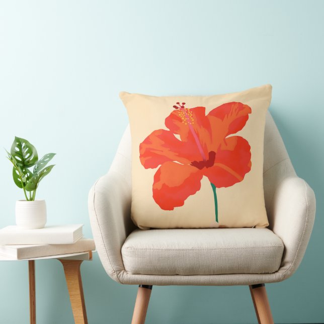 Hibiscus-affectie Kussen (Stoel)