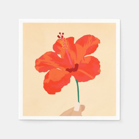 Hibiscus-affectie Servet (Voorkant)