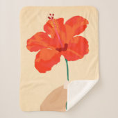 Hibiscus-affectie Sherpa Deken (Voorkant)