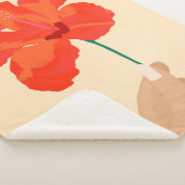 Hibiscus-affectie Sherpa Deken (3/4)