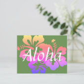 Hibiscus Aloha Briefkaart (Staand voorkant)