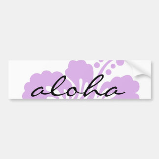hibiscus aloha flower lavender bumpersticker