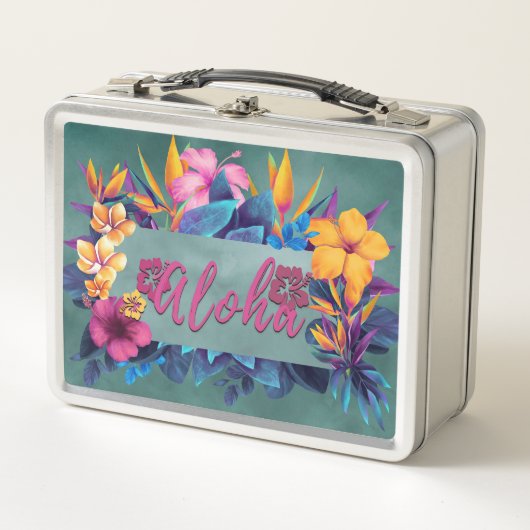 Hibiscus Aloha Groet Lunchbox (Voorkant)