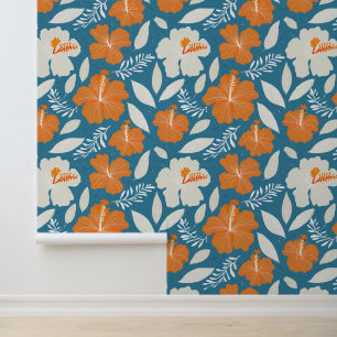 Hibiscus aloha print behang
