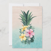 Hibiscus ananas zomer quinceañera kaart (Achterkant)