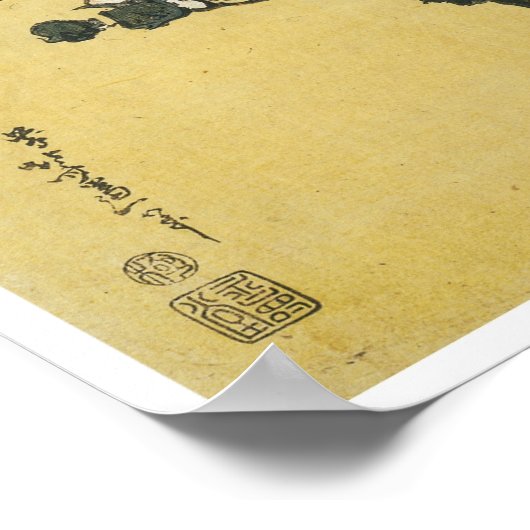 Hibiscus and Sparrow, Hokusai, 1833-34 Poster (Hoek)