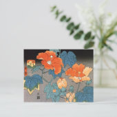 Hibiscus, Ando Hiroshige Briefkaart (Staand voorkant)