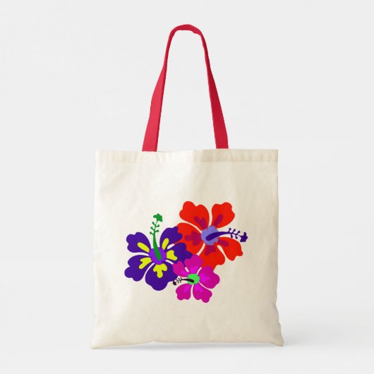Hibiscus Art Flowers Trouwgunst Canvas tas (Achterkant)