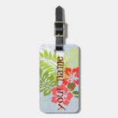 Hibiscus bagagelabel (Voorkant verticaal)