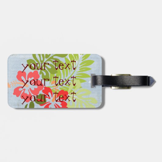 Hibiscus bagagelabel (Achterkant horizontaal)