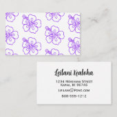 Hibiscus batik patroon pono vibes tropisch visitekaartje (Voorkant / Achterkant)