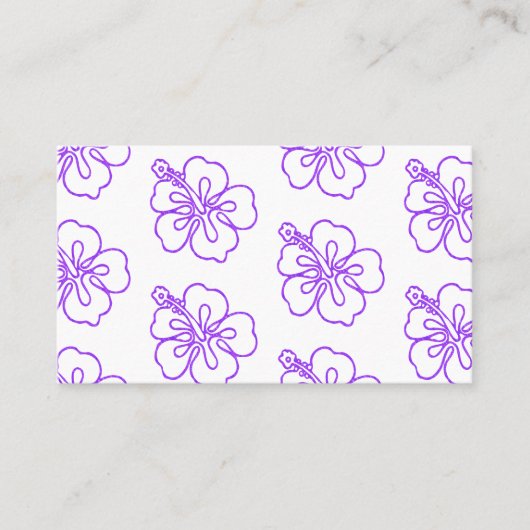 Hibiscus batik patroon pono vibes tropisch visitekaartje (Voorkant)