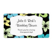 Hibiscus Beach Luau Waterfles - pas het aan! Etiket (Voorkant)