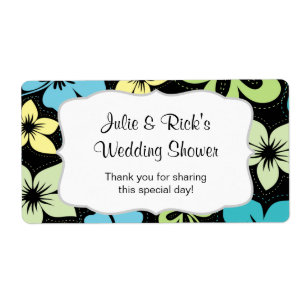 Hibiscus Beach Luau Waterfles - pas het aan! Etiket