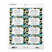 Hibiscus Beach Luau Waterfles - pas het aan! Etiket (Full Sheet)