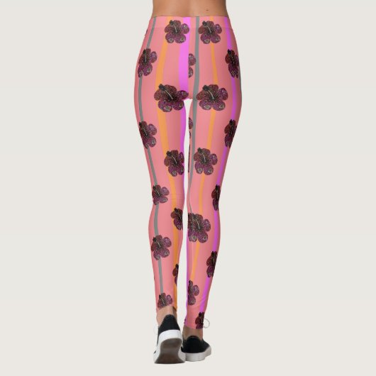 Hibiscus beads Mosaic Pattern Legging (Achterkant)