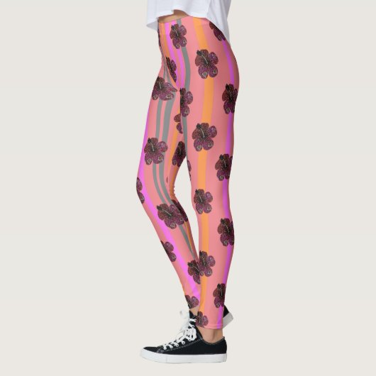 Hibiscus beads Mosaic Pattern Legging (Links)