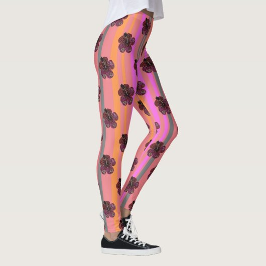 Hibiscus beads Mosaic Pattern Legging (Rechts)