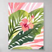 Hibiscus Beauty | Tropical Flower Watercolor Poster (Voorkant)
