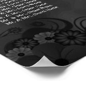Hibiscus Black 9 Tables Wedding Seding Chart Poster (Hoek)