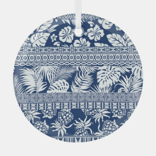 Hibiscus, bladeren: Hawaïaans ornament behang.