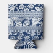 Hibiscus, bladeren: Hawaïaans ornament behang. Blikjeskoeler (Voorkant)