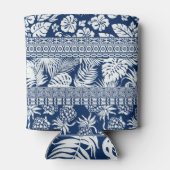 Hibiscus, bladeren: Hawaïaans ornament behang. Blikjeskoeler (Achterkant)