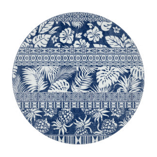 Hibiscus, bladeren: Hawaïaans ornament behang. Snijplank