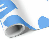 Hibiscus Blauw Bloemen Bloemen Schattige Cadeaupapier (Rol Hoek)