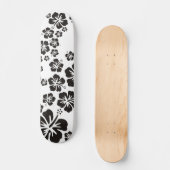 Hibiscus bloeit in het zwart skateboard (Voorkant)