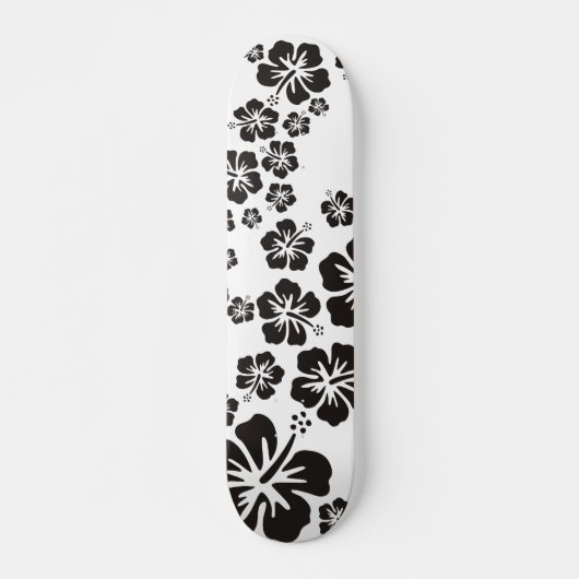 Hibiscus bloeit in het zwart skateboard (Voorkant)