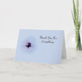 Hibiscus bloem-blauwe achtergrond ontwerp bedankkaart (Voorkant)