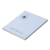 Hibiscus Bloem-Blauwe Achtergrond Ontwerp Notitieblok (Linkerzijde)